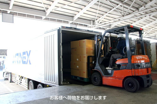 お客様へ荷物をお届けします